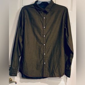 Hard Rock Guitar Men’s Reversible Snap Long Sleeve Shirt Size L